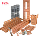 Saunacore Saunas Saunacore F4x4 with 120V Infrared Ceramic Emitters DIY Sauna Kits