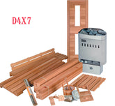 Saunacore Saunas Saunacore D4x7 with 4kW SE Heater Traditional Deluxe DIY Sauna Kits
