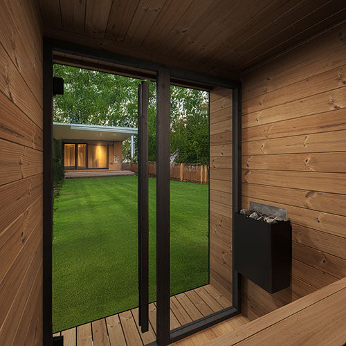 SaunaLife Saunas SaunaLife Model GL4B 4 Person Garden Luxury Series Outdoor Sauna (Paint Included)