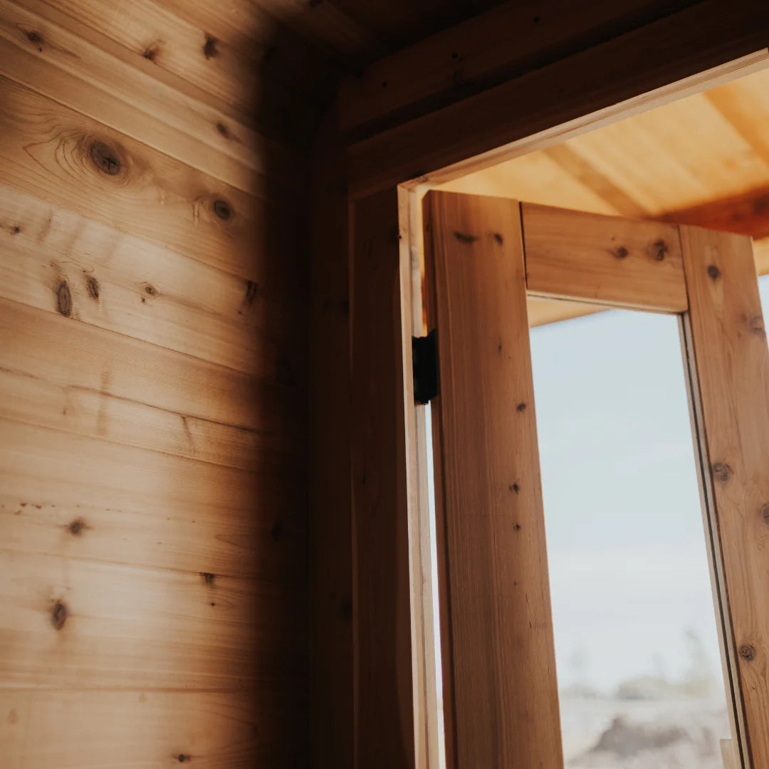 Sweat Kingdom Saunas Sweat Kingdom The Sweat Pod 2-4 Person Traditional Outdoor-Indoor Sauna Blackout Edition