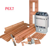 Saunacore Saunas Saunacore P6x7 with 6kW SE Heater Traditional Premium DIY Sauna Kits