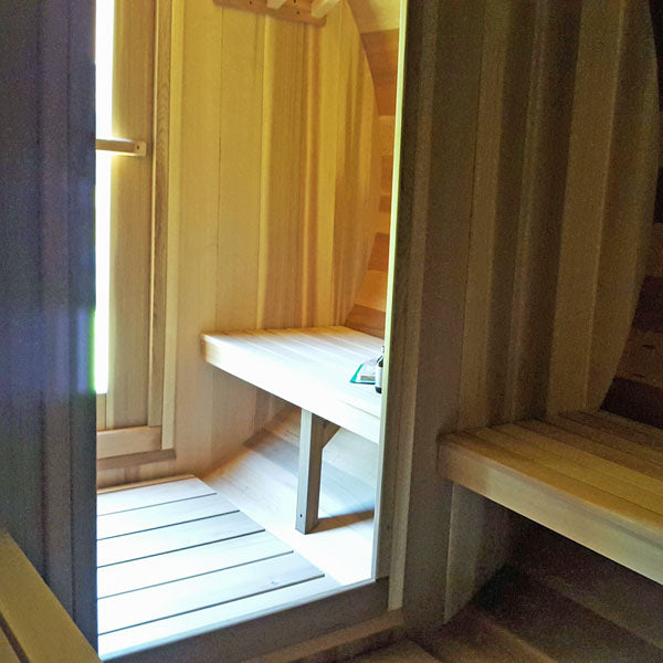 Dundalk LeisureCraft Panoramic Sauna Knotty Cedar - Wood Heated