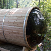 Dundalk Leisure Panoramic Sauna with Porch-Knotty Cedar Floor Standing
