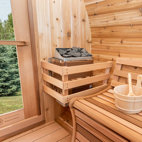 Dundalk Leisure Panoramic Sauna with Changeroom & Porch- Knotty Cedar Floor Standing