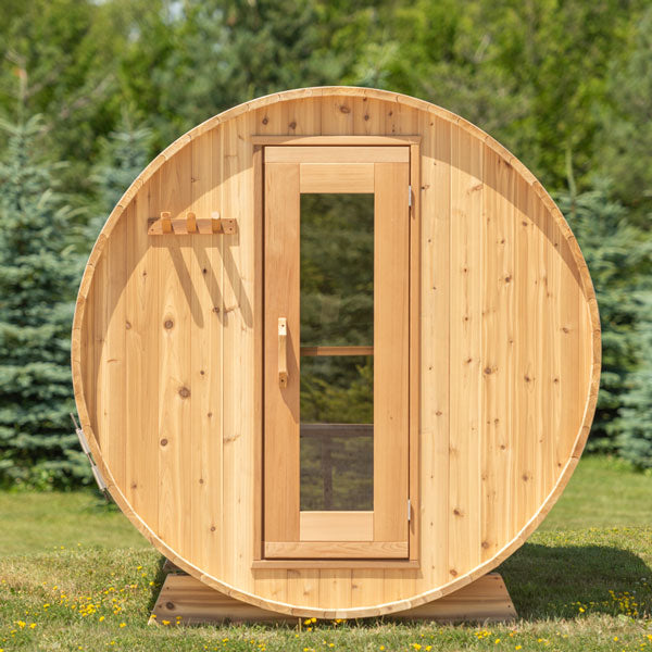 Dundalk LeisureCraft Panoramic Sauna Knotty Cedar Floor Standing