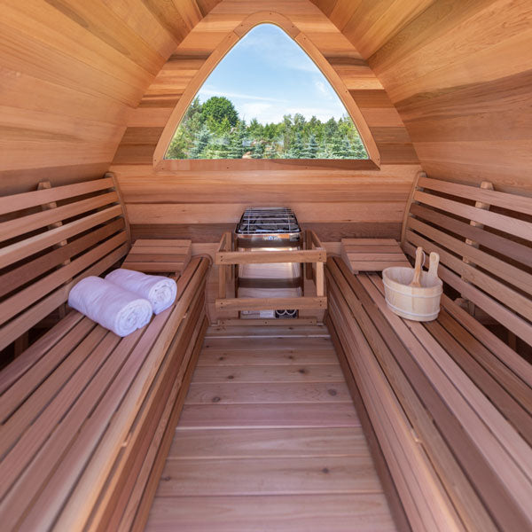 Dundalk LeisureCraft Knotty Cedar POD Sauna - My Sauna World