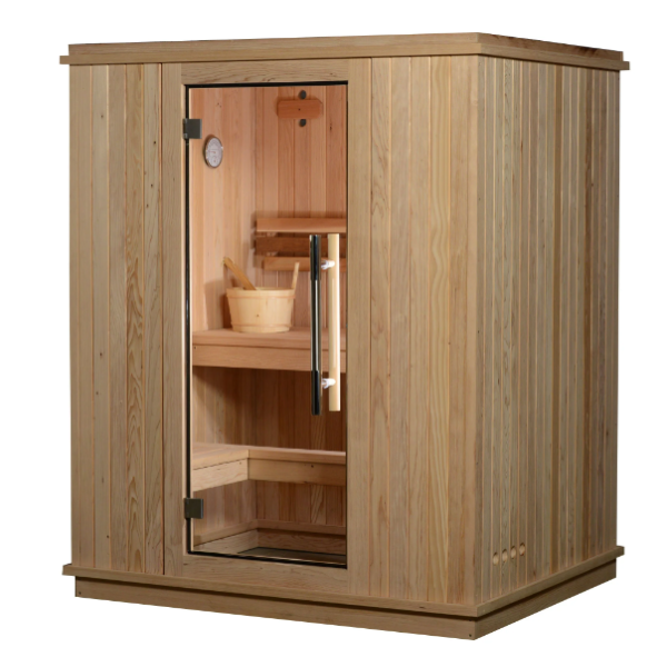 Almost Heaven Madison 2-3-Person Indoor Sauna facing right with white background
