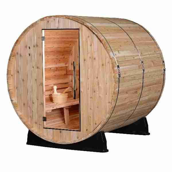 Almost Heaven Pinnacle 4-Person Standard Barrel  Sauna - White BG