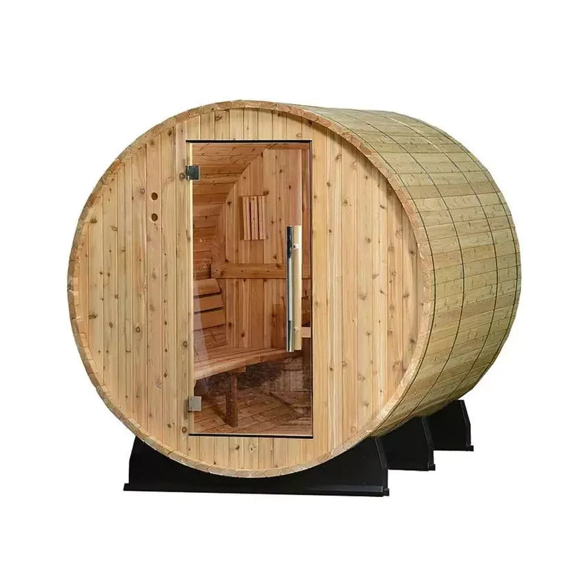 Almost Heaven Saunas Almost Heaven Kenova 4-6 Person Outdoor Traditional Barrel Sauna