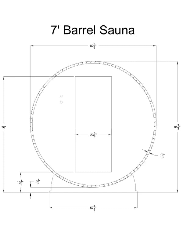 Almost Heaven Lewisburg 6-8 Person Standard Barrel Sauna