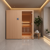 Auroom Saunas Auroom Libera Wood 2-6 Person Indoor Traditional Cabin Sauna Kit
