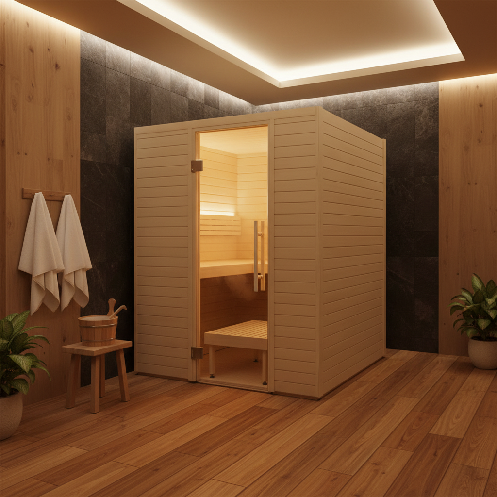 Auroom Saunas Auroom Baia Aspen 2 Person Indoor Traditional Cabin Sauna