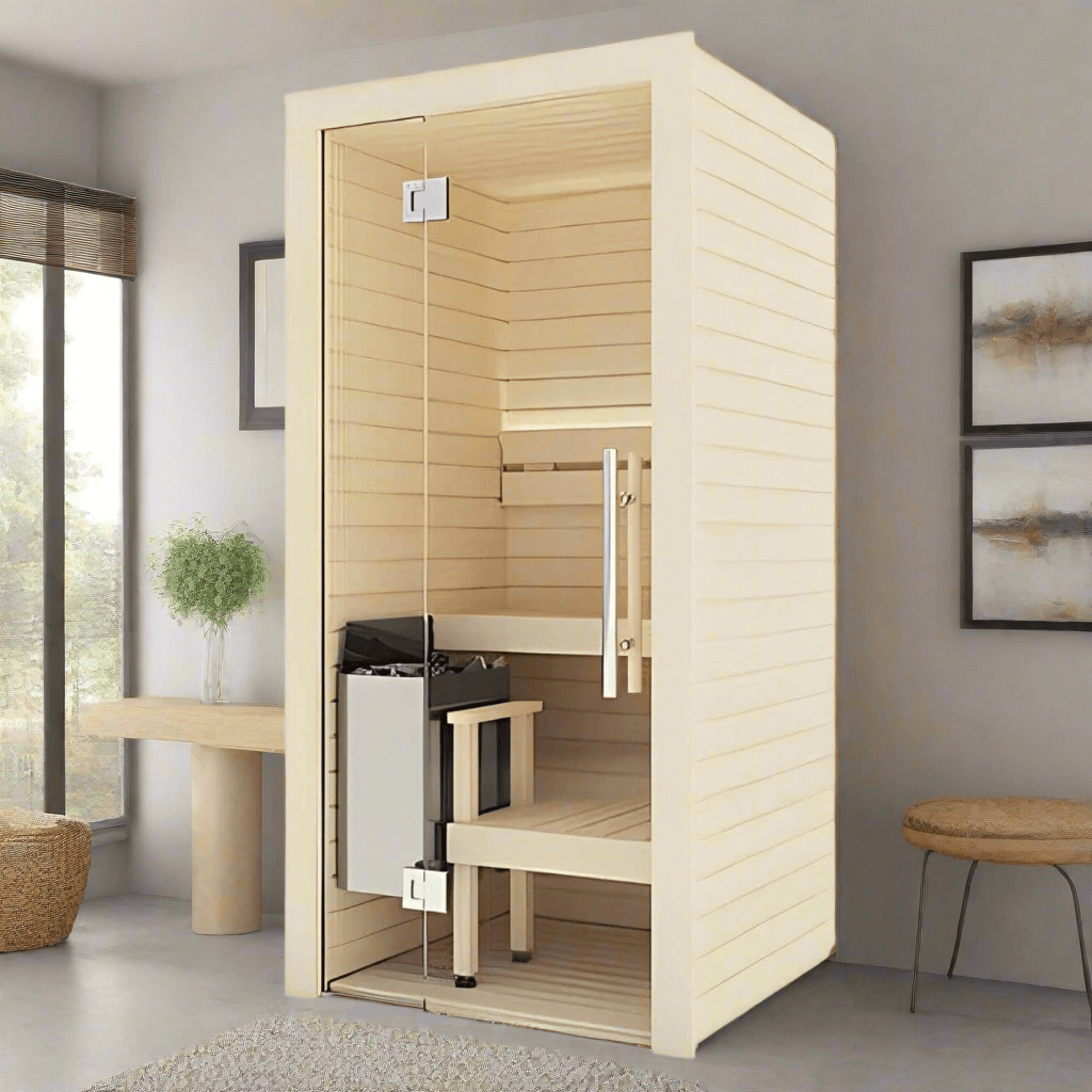 Auroom Saunas Auroom Cala Glass Mini Sauna Kit-Aspen