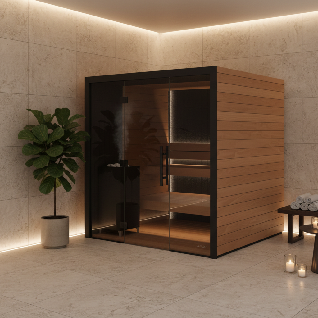 Auroom Saunas Auroom Vulcana 2-5 Person Indoor Traditional Cabin Sauna
