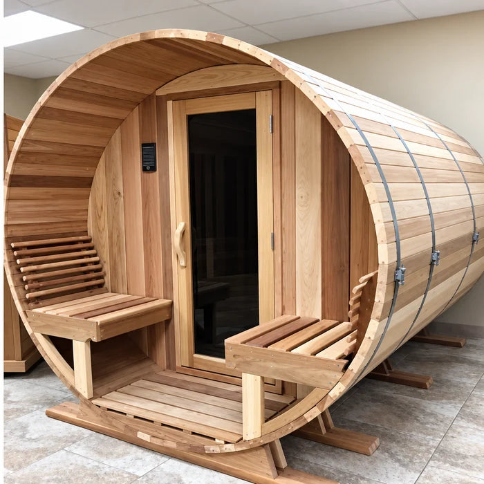 Saunacore Saunas Saunacore Country Living Person Outdoor Traditional Barrel Sauna BRL6X8