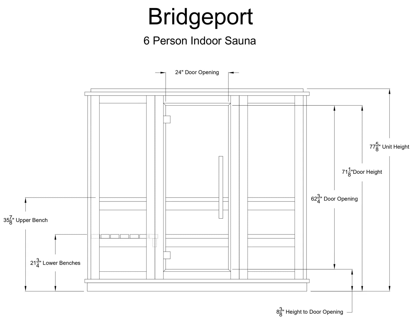 Almost Heaven 6 Person Bridgeport Infrared & Traditional Hybrid Sauna - My Sauna World