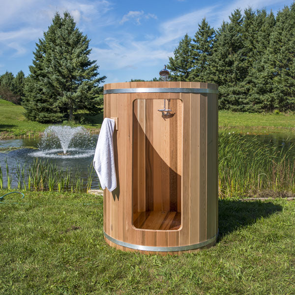 Dundalk Leisure Craft Clear Cedar Rainbow Barrel Shower