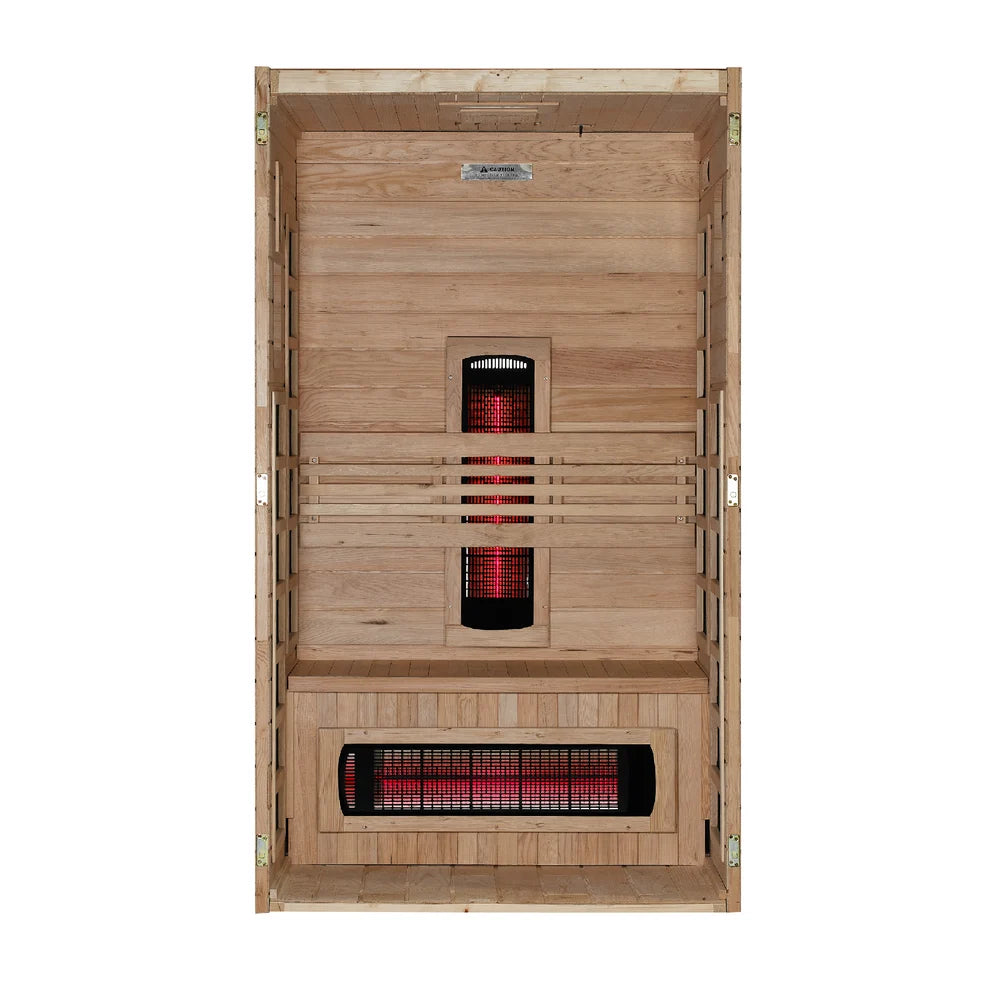 Golden Designs Saunas Golden Designs 2026 Model Dynamic "Santorini" 1-2 Person Full Spectrum Near Zero EMF FAR IR Sauna (DYN-6009-03 FS)
