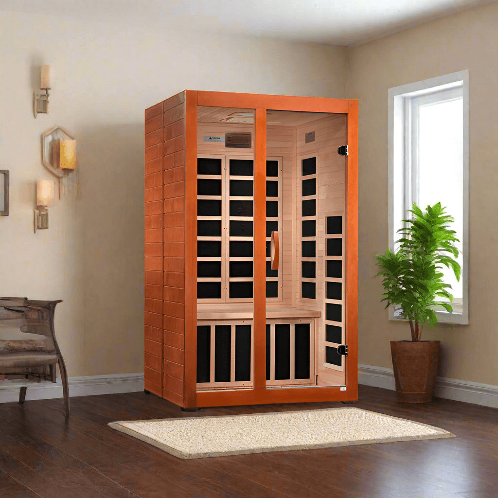 Golden Designs Saunas Golden Designs Dynamic Santiago 2 Person Ultra Low EMF FAR IR Sauna (DYN-6209-02 Elite)