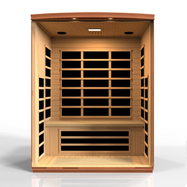 Golden Designs Lugano - 3 Person Low EMF FAR Infrared Sauna inside view