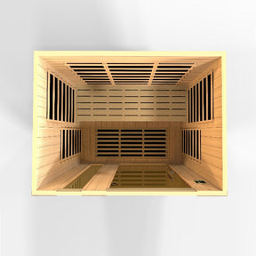 Golden Designs Lugano - 3 Person Low EMF FAR Infrared Sauna inside top view