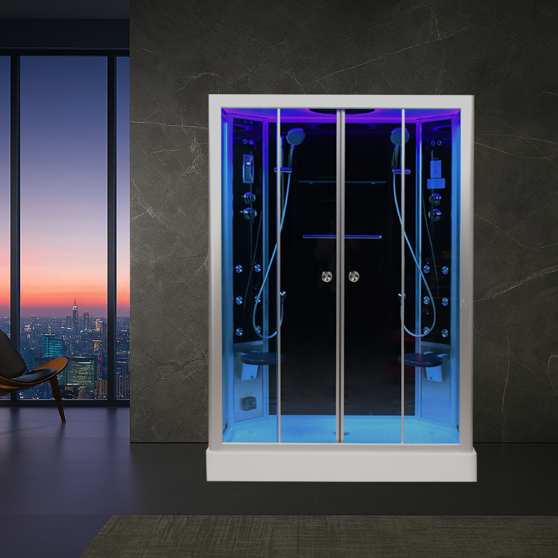 Platinum Showers Platinum DZ903L 2-Person Freestanding Sliding Door Steam Shower