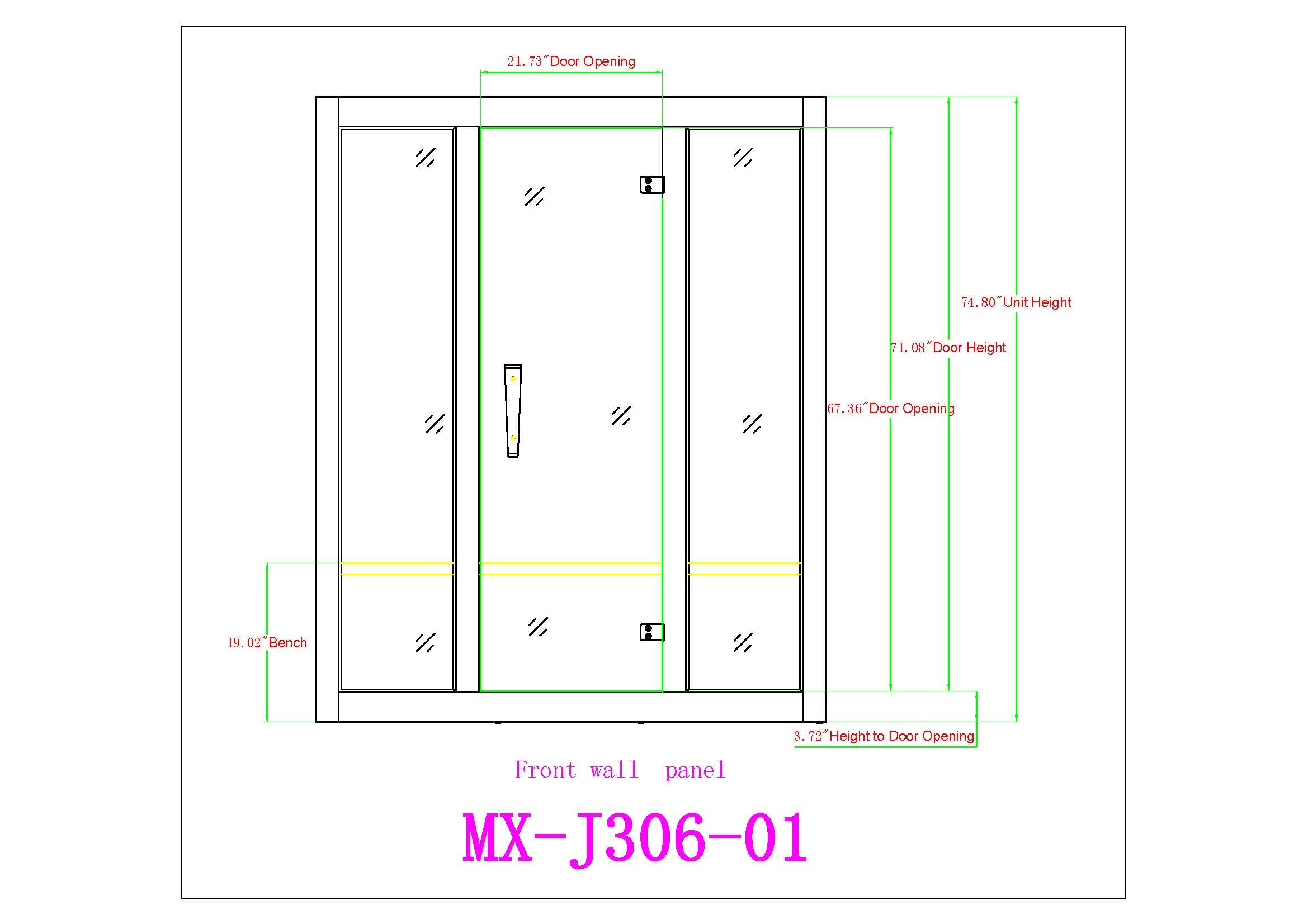 Maxxus Bellevue 3 Person Low EMF FAR Infrared Sauna - Canadian Hemlock