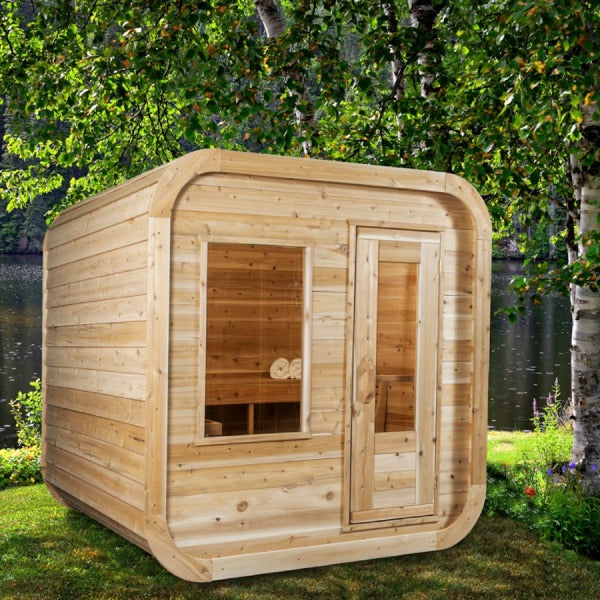 Dundalk LeisureCraft Canadian Timber Luna Sauna & Arctic Cold Plunge Tub Detox Package