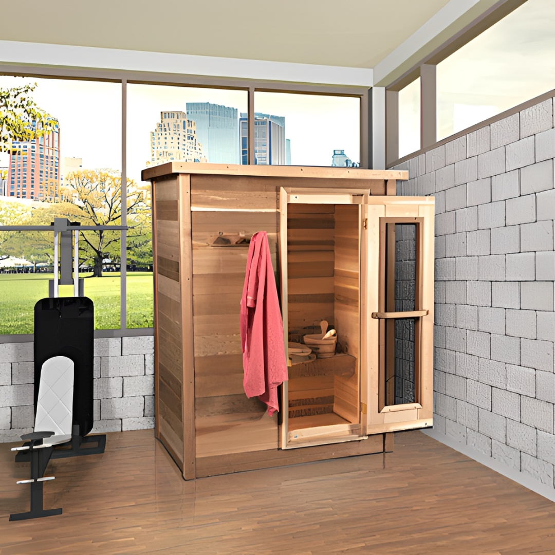 Dundalk LeisureCraft Saunas Dundalk LeisureCraft Knotty Cedar Indoor Cabin Sauna