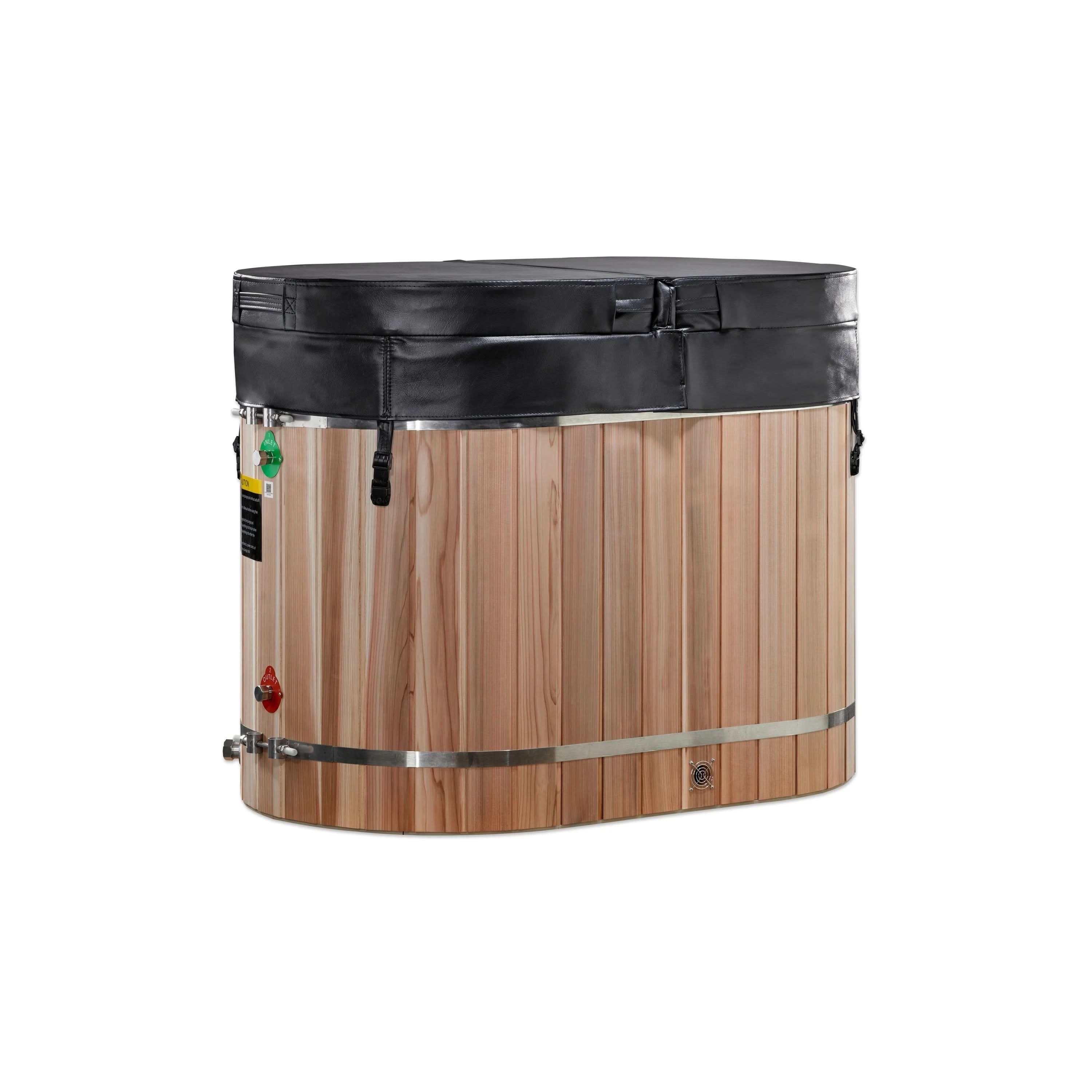 Golden Designs Cold Plunge Tubs Dynamic Cold Therapy (DCT) Oval Barrel Tub (50-P) Pacific Cedar - 3/4 IN-OUT without Motor