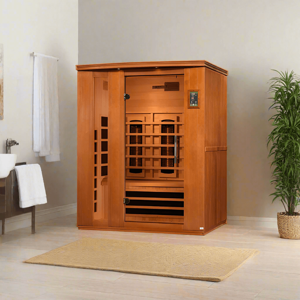 Dynamic Lugano 3 Person Full Spectrum Infrared Sauna - Canadian Hemlock