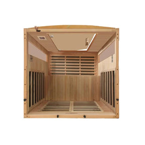 Dynamic Saunas 2-Person Far Infrared Sauna Versailles HF DYN-6202-03 - Interior view with white background