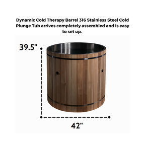 Golden Designs Cold Plunge Tubs Dynamic Cold Therapy Barrel 316 Stainless Steel Cold Plunge Tub