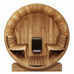 SaunaLife Model E8G Sauna Barrel Glass Front - My Sauna World
