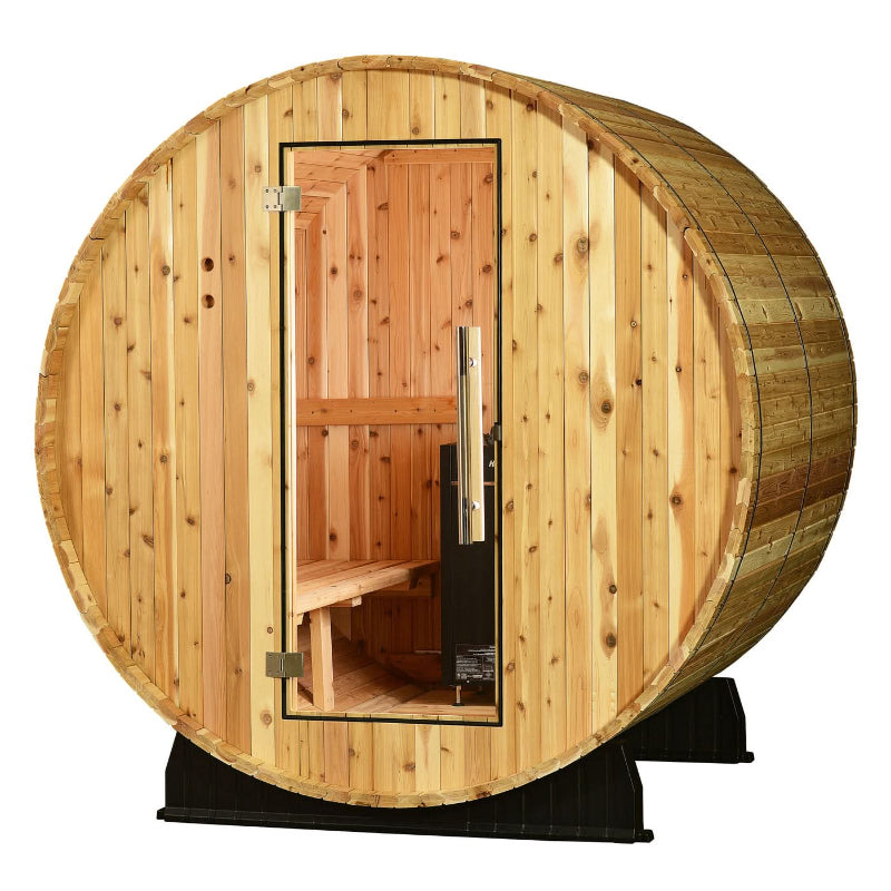 Almost Heaven Saunas Almost Heaven Essex 4 Person Standard Barrel Sauna