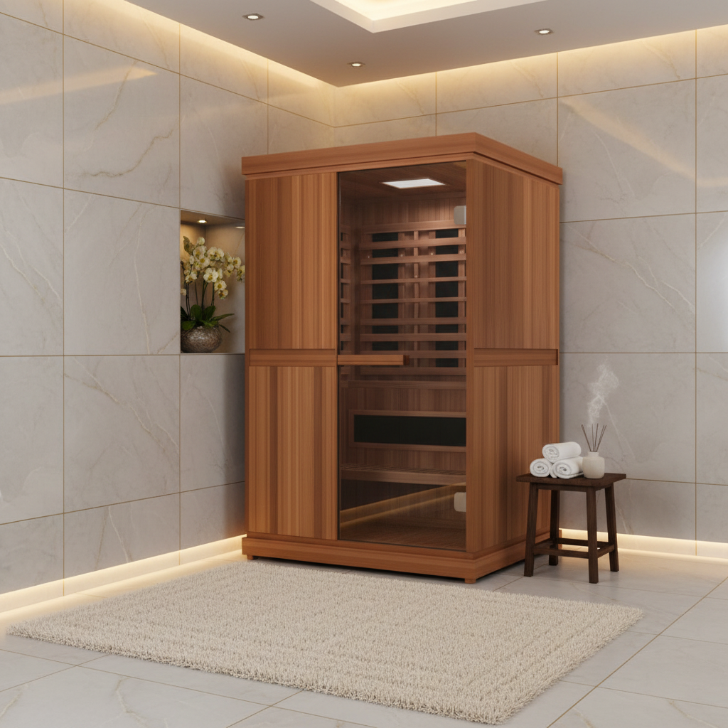 Finnmark Saunas Finnmark 2 Person FD-4 Trinity 2 Person Infrared & Steam Sauna Combo