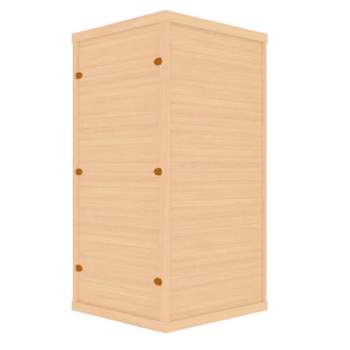 FINSAUNA FINSAUNA Fiera IR 100 Carbon, 1 Person Home Infrared Sauna, Hemlock