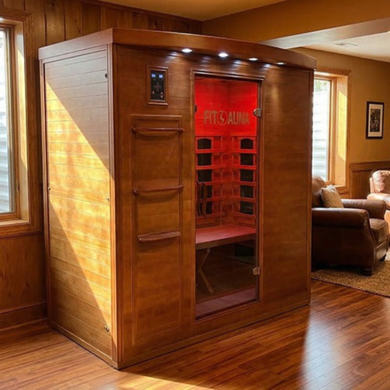 FitSauna Saunas FitSauna 3-Person Hemlock Infrared Cabin Sauna with Fitness System