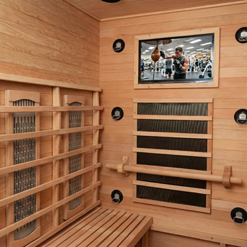 FitSauna Saunas FitSauna 3-Person Hemlock Infrared Cabin Sauna with Fitness System