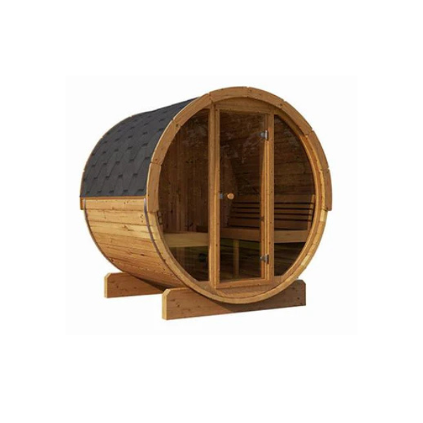 Forever Saunas Thermally Treated 4-Person Sauna With Full Front Glass View - Ready to Ship!