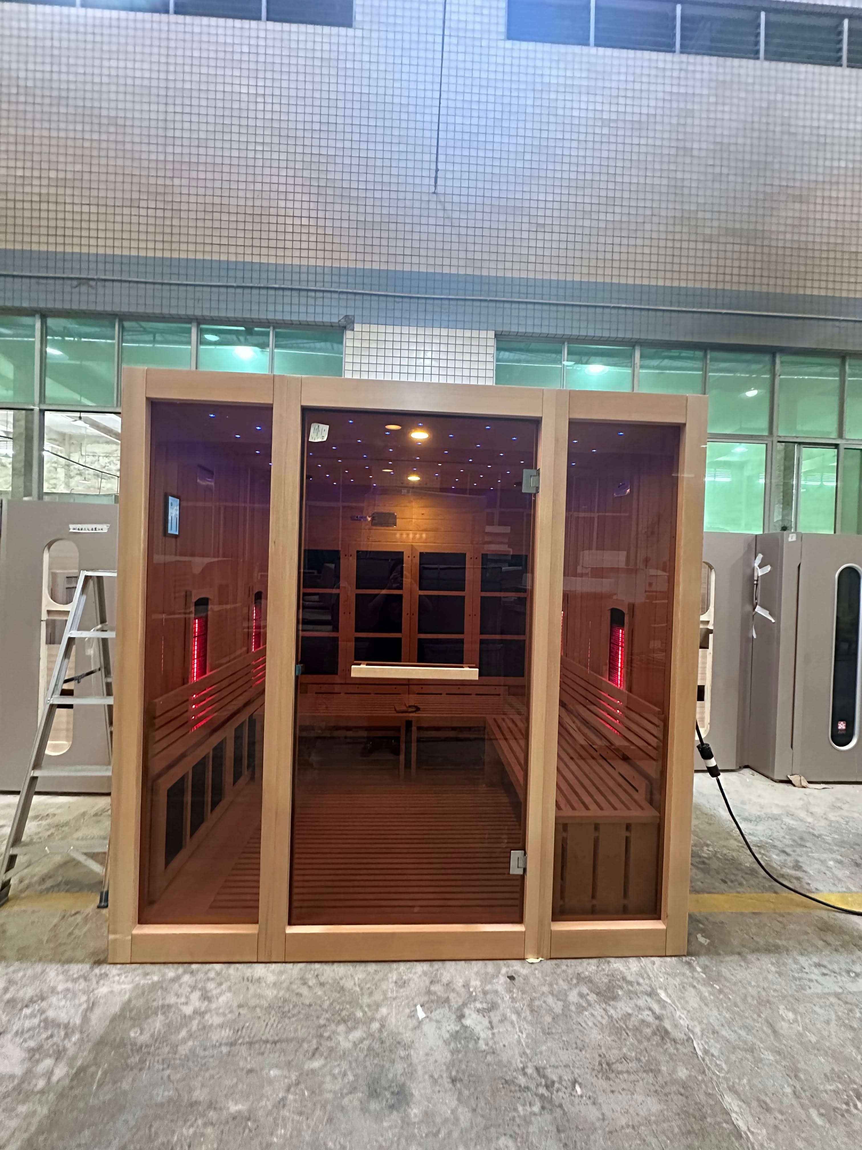 Golden Designs Saunas New 2026 Model Golden Designs 8 Person Full Spectrum Near Zero EMF FAR IR Sauna (GDI-6880-03 FS)