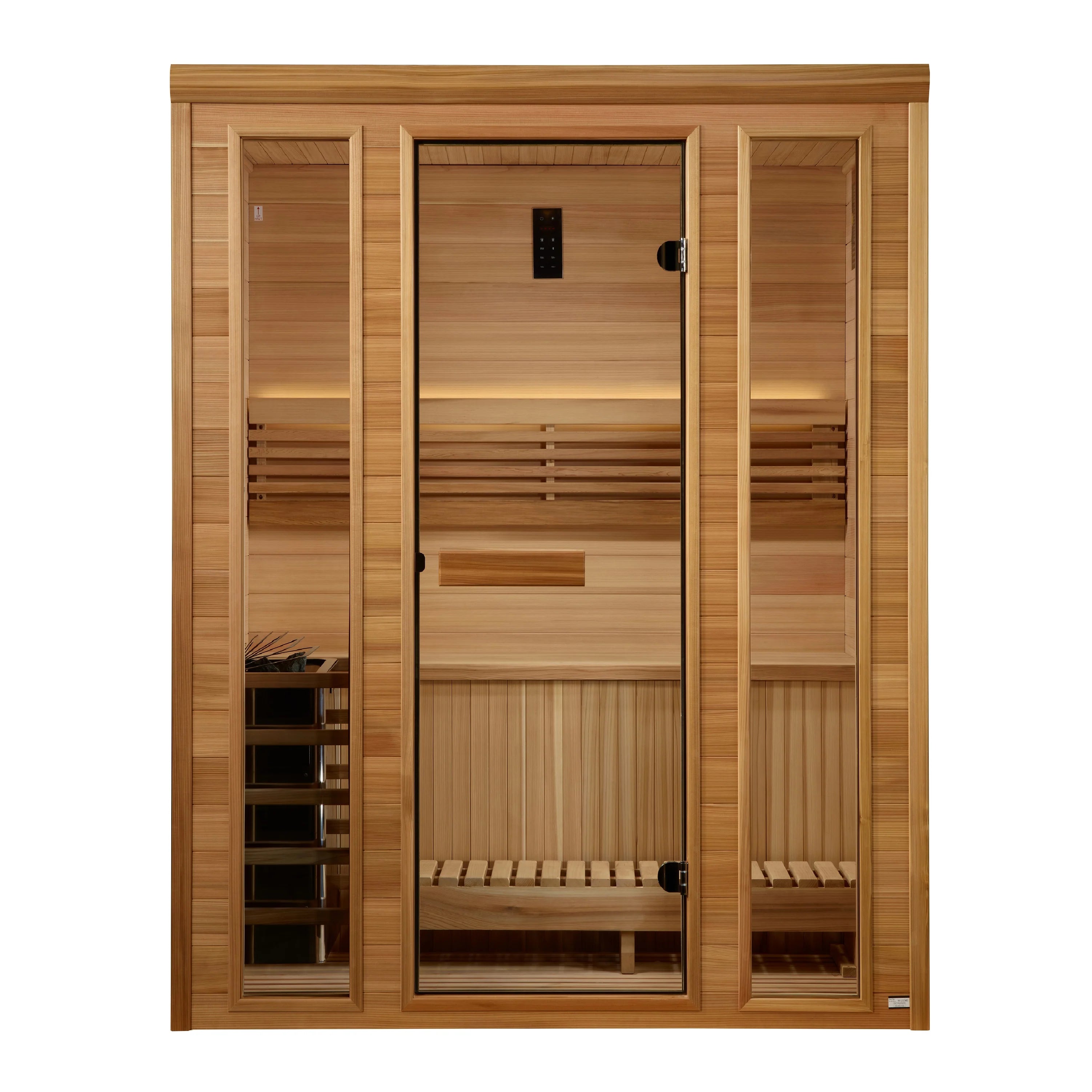 Golden Designs Andermatt Edition 3 Person Traditional Steam Sauna-Clear Cedar