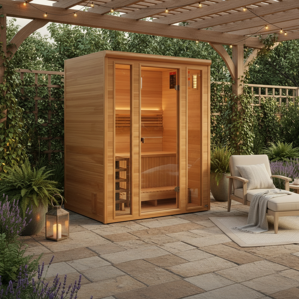 Golden Designs Saunas Golden Designs Andermatt Clear Cedar 3 Person Indoor Traditional Steam Sauna (GDI-7030-01)