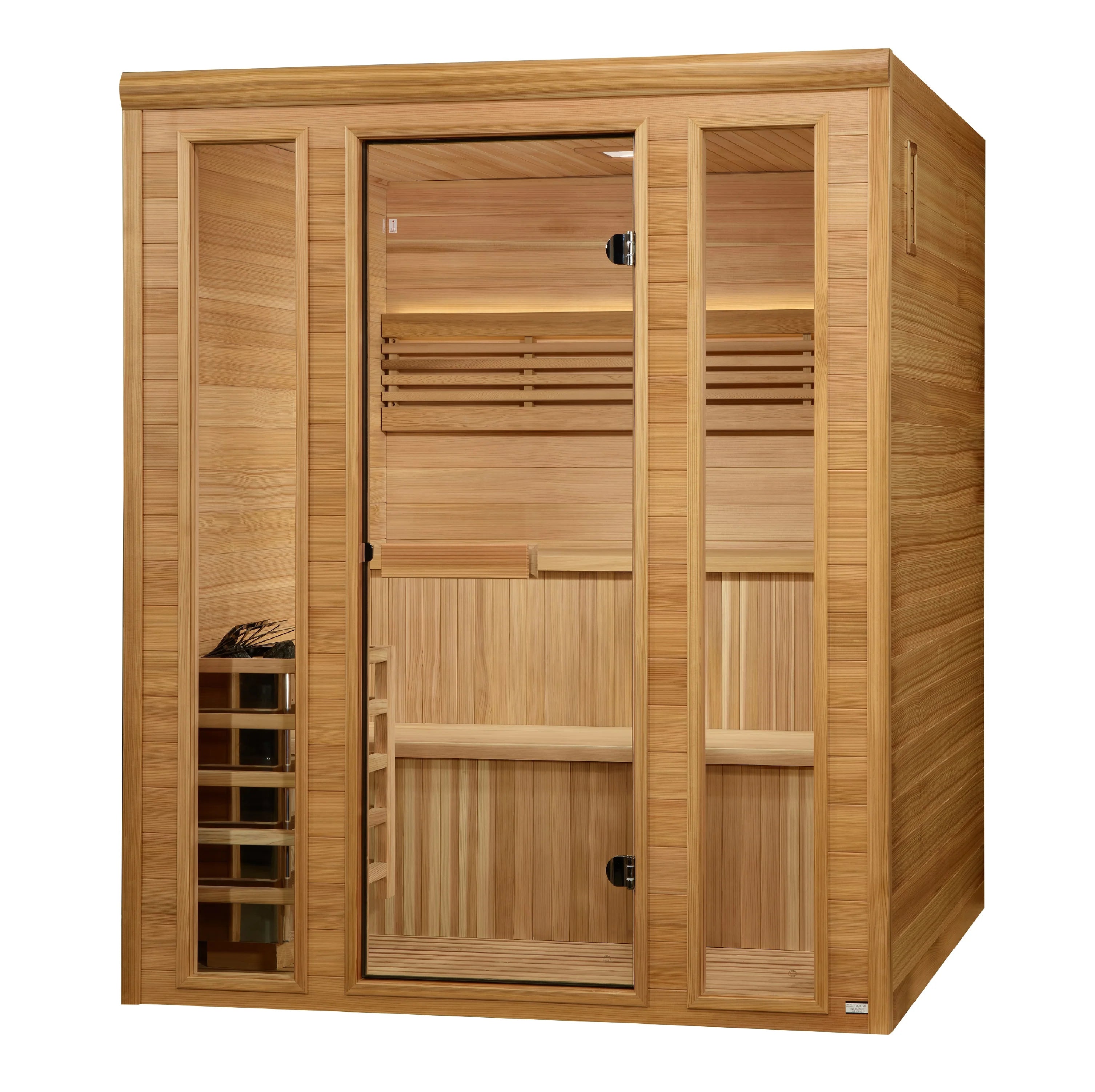 Golden Designs Engelberg Edition 6 Person Traditional Steam Sauna - Clear Cedar