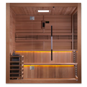 Golden Designs "Kuusamo Edition" 6 Person Traditional Steam Sauna - Canadian Red Cedar Interior (GDI-7206-01)