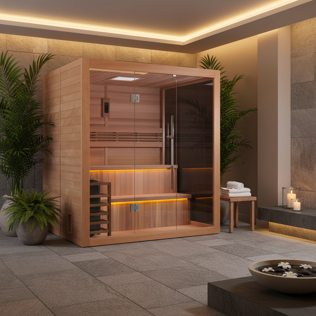 Golden Designs Saunas Golden Designs Kuusamo 6 Person Indoor Traditional Sauna (GDI-7206-01)