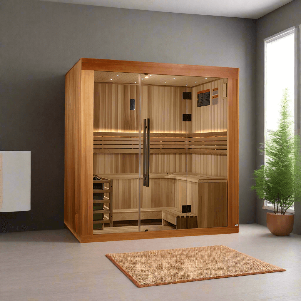 Golden Designs Copenhagen Edition 3 Person Traditional Sauna - Canadian Red Cedar