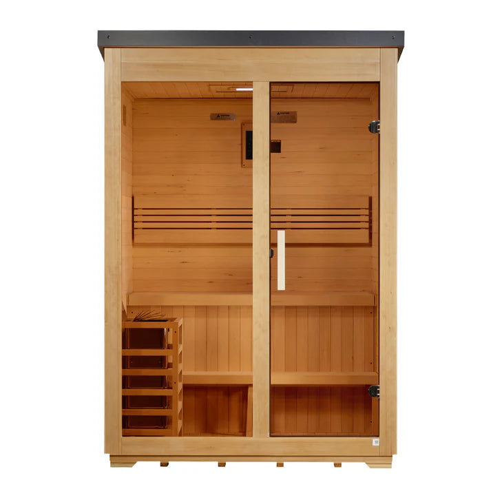Golden Designs Saunas Golden Designs "Arlberg" 3 Person Traditional Outdoor Steam Sauna - Flat Roof (GDI-8003-01)