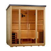 Golden Designs Saunas Golden Designs "Vorarlberg" 5 Person Traditional Flat Roof Outdoor Sauna (GDI-8005-01)