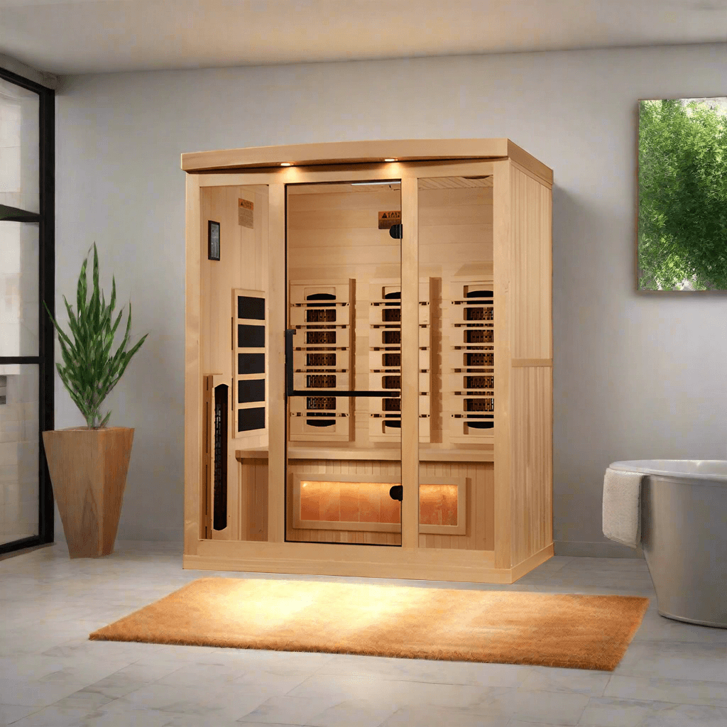 Golden Designs Saunas Golden Designs 2025  Reserve Edition 3 Person Full Spectrum with Himalayan Salt Bar (GDI-8030-03)